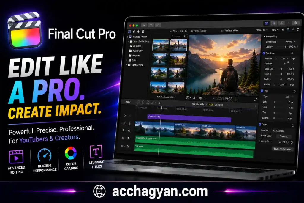Best Video Editing Apps for YouTubers: (Free & Paid Software 2026) 5 Best Free Video Editing Apps for YouTubers, Final Cut Pro